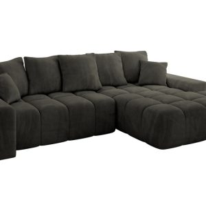 Narożnik z funkcją spania i pojemnikiem ENSI-L 267x164x69 cm Czarny 787183 Narożnik z funkcją spania i pojemnikiem ENSI-L 267x164x69 cm Czarny 787183