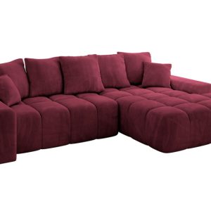 Narożnik z funkcją spania i pojemnikiem ENSI-L 267x164x69 cm Czerwony 787191 Narożnik z funkcją spania i pojemnikiem ENSI-L 267x164x69 cm Czerwony 787191