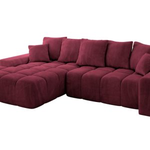 Narożnik z funkcją spania i pojemnikiem ENSI-L 267x164x69 cm Czerwony 787152 Narożnik z funkcją spania i pojemnikiem ENSI-L 267x164x69 cm Czerwony 787152