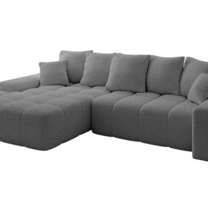 Narożnik z funkcją spania i pojemnikiem ENSI-L 267x164x69 cm Szary 787164 Narożnik z funkcją spania i pojemnikiem ENSI-L 267x164x69 cm Szary 787164