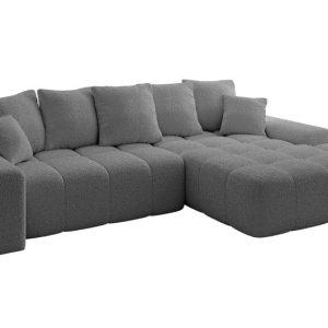 Narożnik z funkcją spania i pojemnikiem ENSI-L 267x164x69 cm Szary 787187 Narożnik z funkcją spania i pojemnikiem ENSI-L 267x164x69 cm Szary 787187