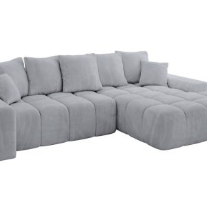 Narożnik z funkcją spania i pojemnikiem ENSI-L 267x164x69 cm Szary 787159 Narożnik z funkcją spania i pojemnikiem ENSI-L 267x164x69 cm Szary 787159