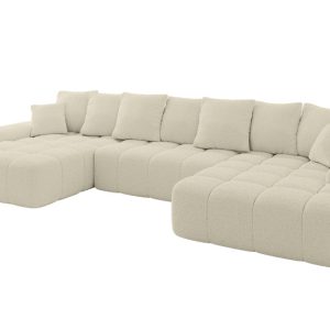 Narożnik z funkcją spania i pojemnikiem ENSI-U 353x164x69 cm Beżowy 787175 Narożnik z funkcją spania i pojemnikiem ENSI-U 353x164x69 cm Beżowy 787175