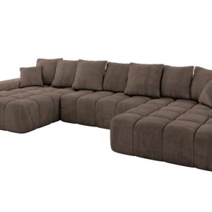 Narożnik z funkcją spania i pojemnikiem ENSI-U 353x164x69 cm Brązowy 787199 Narożnik z funkcją spania i pojemnikiem ENSI-U 353x164x69 cm Brązowy 787199