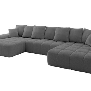 Narożnik z funkcją spania i pojemnikiem ENSI-U 353x164x69 cm Szary 787205 Narożnik z funkcją spania i pojemnikiem ENSI-U 353x164x69 cm Szary 787205