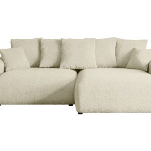 Narożnik z funkcją spania i pojemnikiem ESKAR-L 266x176x72 cm Beżowy 808914 Narożnik z funkcją spania i pojemnikiem ESKAR-L 266x176x72 cm Beżowy 808914