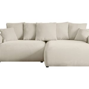 Narożnik z funkcją spania i pojemnikiem ESKAR-L 266x176x72 cm Beżowy 808912 Narożnik z funkcją spania i pojemnikiem ESKAR-L 266x176x72 cm Beżowy 808912