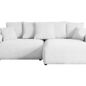 Narożnik z funkcją spania i pojemnikiem ESKAR-L 266x176x72 cm Biały 808934 Narożnik z funkcją spania i pojemnikiem ESKAR-L 266x176x72 cm Biały 808934