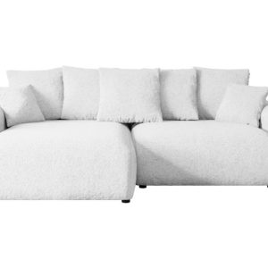 Narożnik z funkcją spania i pojemnikiem ESKAR-L 266x176x72 cm Biały 808928 Narożnik z funkcją spania i pojemnikiem ESKAR-L 266x176x72 cm Biały 808928