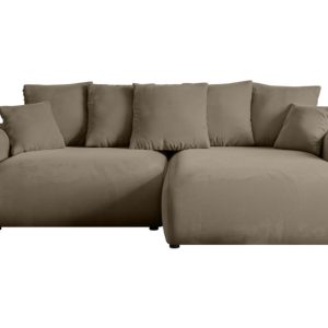 Narożnik z funkcją spania i pojemnikiem ESKAR-L 266x176x72 cm Brązowy 808930 Narożnik z funkcją spania i pojemnikiem ESKAR-L 266x176x72 cm Brązowy 808930