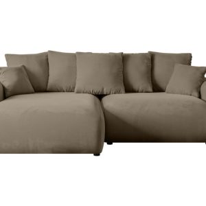 Narożnik z funkcją spania i pojemnikiem ESKAR-L 266x176x72 cm Brązowy 808925 Narożnik z funkcją spania i pojemnikiem ESKAR-L 266x176x72 cm Brązowy 808925