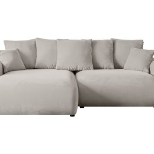 Narożnik z funkcją spania i pojemnikiem ESKAR-L 266x176x72 cm Jasny brązowy 808938 Narożnik z funkcją spania i pojemnikiem ESKAR-L 266x176x72 cm Jasny brązowy 808938