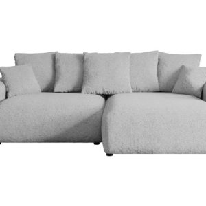 Narożnik z funkcją spania i pojemnikiem ESKAR-L 266x176x72 cm Jasny szary 808954 Narożnik z funkcją spania i pojemnikiem ESKAR-L 266x176x72 cm Jasny szary 808954
