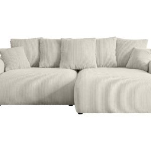 Narożnik z funkcją spania i pojemnikiem ESKAR-L 266x176x72 cm Kremowy 808921 Narożnik z funkcją spania i pojemnikiem ESKAR-L 266x176x72 cm Kremowy 808921