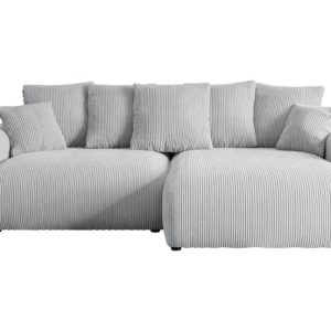 Narożnik z funkcją spania i pojemnikiem ESKAR-L 266x176x72 cm Szary 808919 Narożnik z funkcją spania i pojemnikiem ESKAR-L 266x176x72 cm Szary 808919