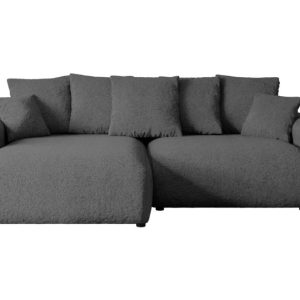 Narożnik z funkcją spania i pojemnikiem ESKAR-L 266x176x72 cm Szary 808937 Narożnik z funkcją spania i pojemnikiem ESKAR-L 266x176x72 cm Szary 808937