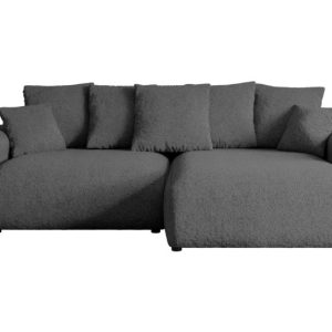 Narożnik z funkcją spania i pojemnikiem ESKAR-L 266x176x72 cm Szary 808916 Narożnik z funkcją spania i pojemnikiem ESKAR-L 266x176x72 cm Szary 808916