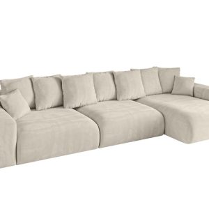 Narożnik z funkcją spania i pojemnikiem ESKAR-L2 364x176x72 cm Beżowy 837701 Narożnik z funkcją spania i pojemnikiem ESKAR-L2 364x176x72 cm Beżowy 837701