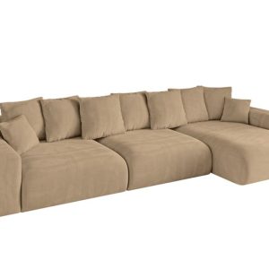 Narożnik z funkcją spania i pojemnikiem ESKAR-L2 364x176x72 cm Beżowy 837703 Narożnik z funkcją spania i pojemnikiem ESKAR-L2 364x176x72 cm Beżowy 837703
