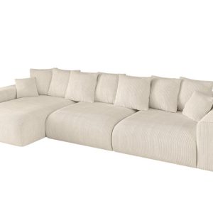 Narożnik z funkcją spania i pojemnikiem ESKAR-L2 364x176x72 cm Beżowy 837695 Narożnik z funkcją spania i pojemnikiem ESKAR-L2 364x176x72 cm Beżowy 837695