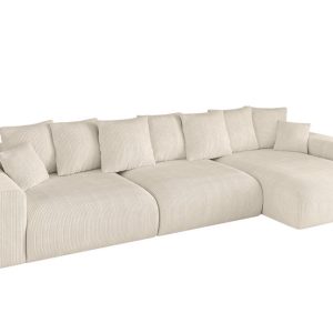 Narożnik z funkcją spania i pojemnikiem ESKAR-L2 364x176x72 cm Beżowy 837717 Narożnik z funkcją spania i pojemnikiem ESKAR-L2 364x176x72 cm Beżowy 837717