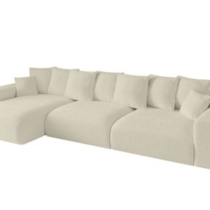 Narożnik z funkcją spania i pojemnikiem ESKAR-L2 364x176x72 cm Beżowy 837721 Narożnik z funkcją spania i pojemnikiem ESKAR-L2 364x176x72 cm Beżowy 837721