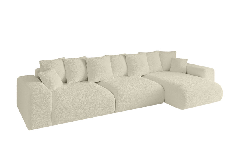 Narożnik z funkcją spania i pojemnikiem ESKAR-L2 364x176x72 cm Beżowy 837723