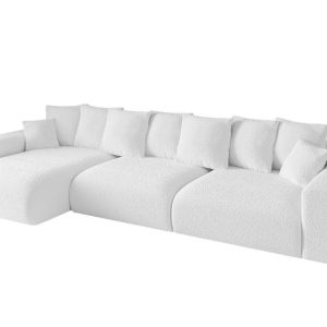 Narożnik z funkcją spania i pojemnikiem ESKAR-L2 364x176x72 cm Biały 837696 Narożnik z funkcją spania i pojemnikiem ESKAR-L2 364x176x72 cm Biały 837696