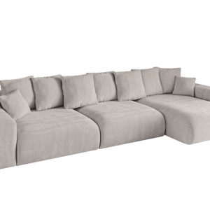 Narożnik z funkcją spania i pojemnikiem ESKAR-L2 364x176x72 cm Jasny Brąz 837715 Narożnik z funkcją spania i pojemnikiem ESKAR-L2 364x176x72 cm Jasny Brąz 837715