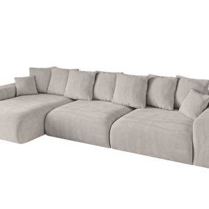 Narożnik z funkcją spania i pojemnikiem ESKAR-L2 364x176x72 cm Jasny Brąz 837692 Narożnik z funkcją spania i pojemnikiem ESKAR-L2 364x176x72 cm Jasny Brąz 837692