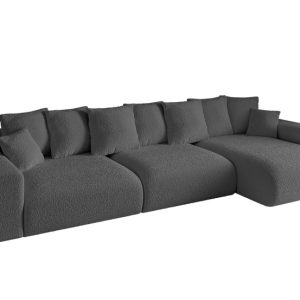 Narożnik z funkcją spania i pojemnikiem ESKAR-L2 364x176x72 cm Szary 837700