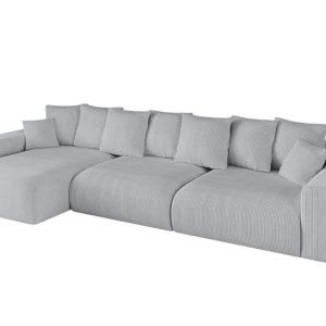 Narożnik z funkcją spania i pojemnikiem ESKAR-L2 364x176x72 cm Szary 837707
