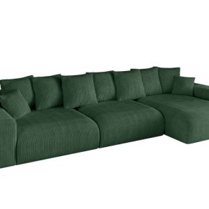 Narożnik z funkcją spania i pojemnikiem ESKAR-L2 364x176x72 cm Zielony 837712