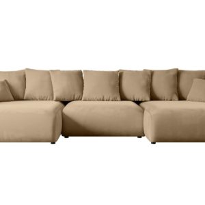 Narożnik z funkcją spania i pojemnikiem ESKAR-U 364x176x72 cm Beżowy 524493 Narożnik z funkcją spania i pojemnikiem ESKAR-U 364x176x72 cm Beżowy 524493