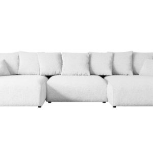 Narożnik z funkcją spania i pojemnikiem ESKAR-U 364x176x72 cm Biały 524491 Narożnik z funkcją spania i pojemnikiem ESKAR-U 364x176x72 cm Biały 524491