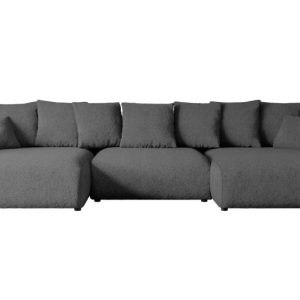 Narożnik z funkcją spania i pojemnikiem ESKAR-U 364x176x72 cm Szary 524469 Narożnik z funkcją spania i pojemnikiem ESKAR-U 364x176x72 cm Szary 524469