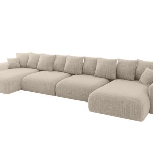 Narożnik z funkcją spania i pojemnikiem ESKAR-U2 464x176x72 cm Beżowy 914576 Narożnik z funkcją spania i pojemnikiem ESKAR-U2 464x176x72 cm Beżowy 914576