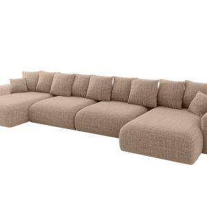Narożnik z funkcją spania i pojemnikiem ESKAR-U2 464x176x72 cm Ciemny beż 914570 Narożnik z funkcją spania i pojemnikiem ESKAR-U2 464x176x72 cm Ciemny beż 914570
