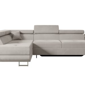 Narożnik z funkcją spania i pojemnikiem GUSA-L 256x165x84 cm Jasny brązowy 487653 Narożnik z funkcją spania i pojemnikiem GUSA-L 256x165x84 cm Jasny brązowy 487653