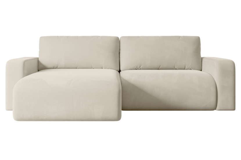 Narożnik z funkcją spania i pojemnikiem KLEEA-L - 247x143x83cm Beżowy 488760