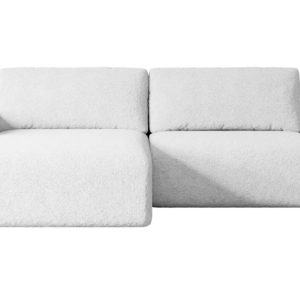 Narożnik z funkcją spania i pojemnikiem KLEEA-L – 247x143x83cm Biały 487601 Narożnik z funkcją spania i pojemnikiem KLEEA-L – 247x143x83cm Biały 487601