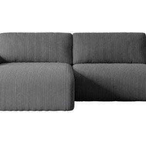 Narożnik z funkcją spania i pojemnikiem KLEEA-L – 247x143x83cm Ciemny szary 488779 Narożnik z funkcją spania i pojemnikiem KLEEA-L – 247x143x83cm Ciemny szary 488779
