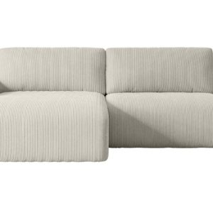 Narożnik z funkcją spania i pojemnikiem KLEEA-L – 247x143x83cm Kremowy 488769 Narożnik z funkcją spania i pojemnikiem KLEEA-L – 247x143x83cm Kremowy 488769