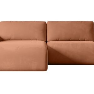 Narożnik z funkcją spania i pojemnikiem KLEEA-L – 247x143x83cm Morelowy 488772 Narożnik z funkcją spania i pojemnikiem KLEEA-L – 247x143x83cm Morelowy 488772