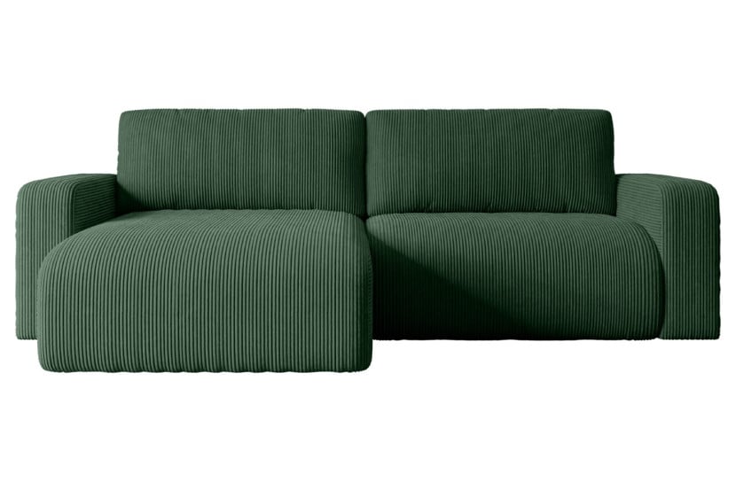 Narożnik z funkcją spania i pojemnikiem KLEEA-L - 247x143x83cm Zielony 488774
