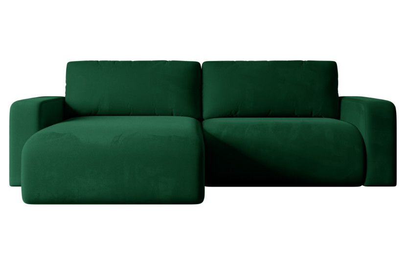 Narożnik z funkcją spania i pojemnikiem KLEEA-L - 247x143x83cm Zielony 488780