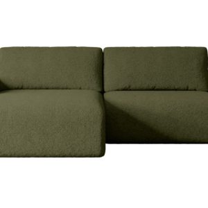 Narożnik z funkcją spania i pojemnikiem KLEEA-L – 247x143x83cm Zielony 487627 Narożnik z funkcją spania i pojemnikiem KLEEA-L – 247x143x83cm Zielony 487627