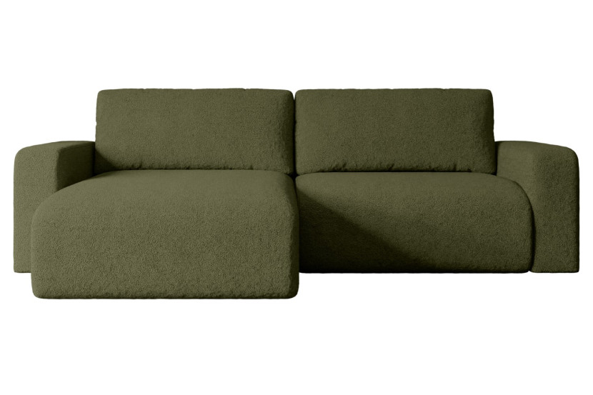 Narożnik z funkcją spania i pojemnikiem KLEEA-L - 247x143x83cm Zielony 487627