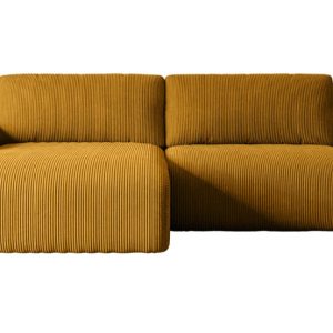 Narożnik z funkcją spania i pojemnikiem KLEEA-L – 247x143x83cm Żółty 488777 Narożnik z funkcją spania i pojemnikiem KLEEA-L – 247x143x83cm Żółty 488777