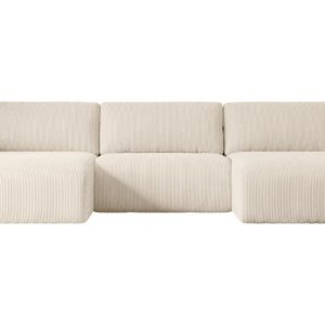 Narożnik z funkcją spania i pojemnikiem KLEEA-U – 347x143x83cm Beżowy 487671 Narożnik z funkcją spania i pojemnikiem KLEEA-U – 347x143x83cm Beżowy 487671